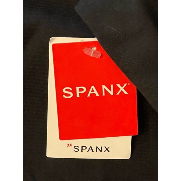 NEW Spanx Drape Front Jacket Faux Leather Shapewear Goth Black 50176R SZ XS - Picture 10 of 12